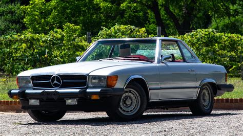 (201)кожа грубая / кожа, чёрный цвет. 1975 Mercedes-Benz 450SL Convertible | G162 | Indy 2020