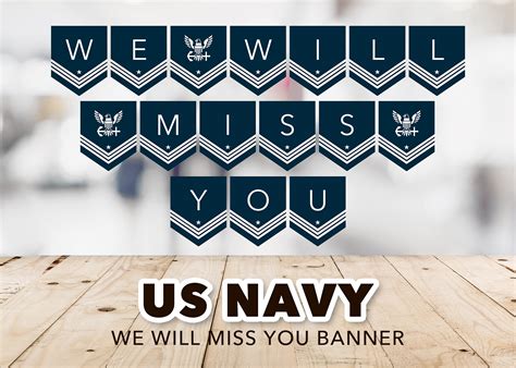 We Will Miss You Banner Us Navy Naval Banner Usn Etsy