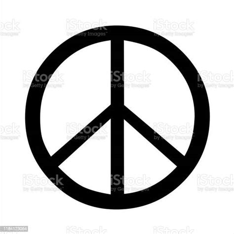 Black Peace Sign Symbol Stock Illustration Download Image Now