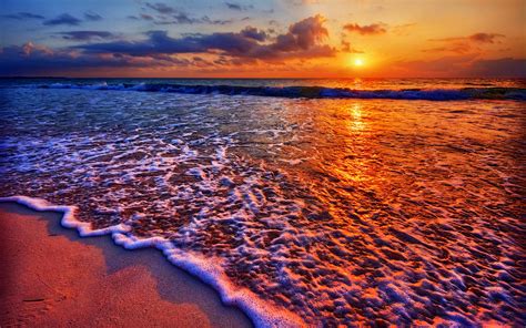 Wallpaper Sunlight Landscape Sunset Sea Bay Shore Sand