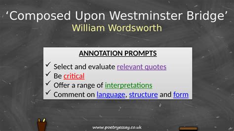 Composed Upon Westminster Bridge Questions And Answers Pdf - William Wordsworth – 'Composed Upon Westminster Bridge' – Annotation