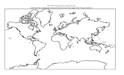 Continents coloring page coloring page continents and oceans map. Coloring Page Of World Map - Coloring Home