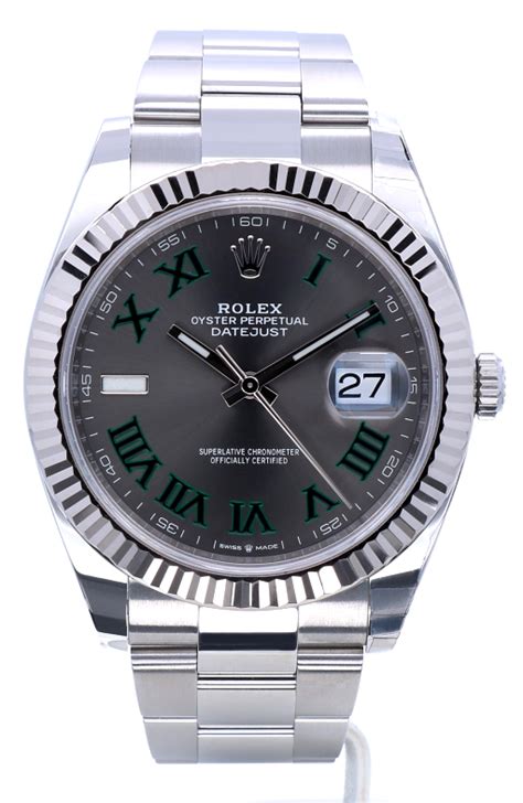 Nouvelles montres tous les jours. Rolex Oyster Datejust II Grey Wimbledon Roman 41 mm // NEW ...