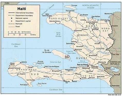 Detailed Administrative Map Of Haiti Haiti Detailed Administrative Map