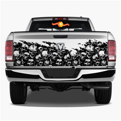 Tailgate Skull Distressed Grunge Wrap Car Bed Pickup Vehicle Truck