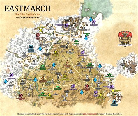 Eastmarch Map The Elder Scrolls Online Game