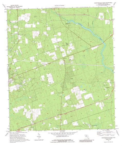 Crawfordville East Topographic Map Fl Usgs Topo Quad 30084b3