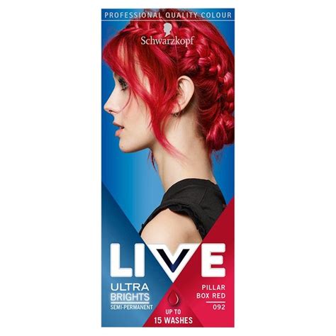 Morrisons Schwarzkopf Live Ultra Brights 092 Pillar Box Red Hair Dye Product Information