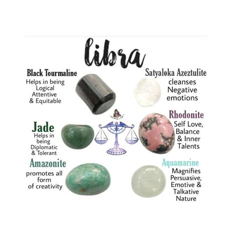 Crystal Tumble Stone Set For Libra Zodiac Sign Black Etsy Canada