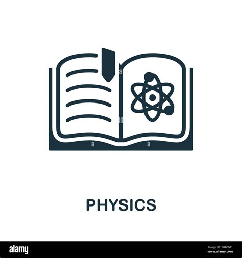 Physics Icon Monochrome Sign From School Education Collection