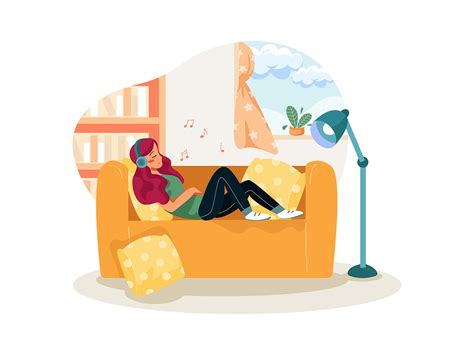 Girl Listening Music While Sleeping On Couch Search By Muzli
