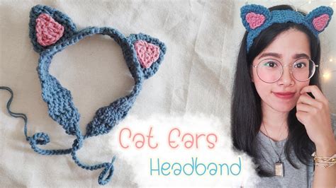 สอนถักที่คาดผมหูแมวโครเชต์ Crochet Cat Ears Headband Easy Crochet