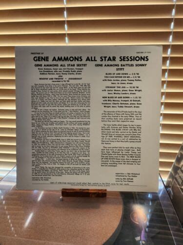Star Sessions Ss Gene Ammons All Stars Prestige 7060