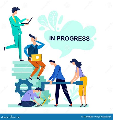 In Progress Business Concept Vector Illustration Stock Vector
