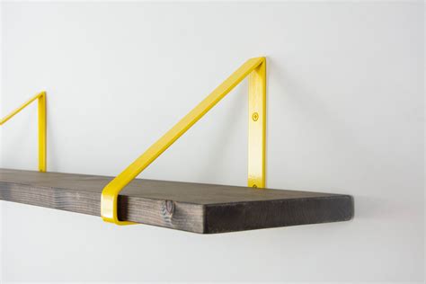 Modern Shelf Bracket Yellow Gloss Color Steel Bracket