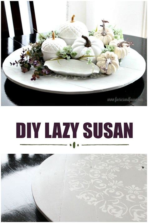 I decided to paint mine and add some ribbon around the edges. DIY`Lazy Susan Turntable and Fall Centerpiece | Diy lazy susan, Fall table centerpieces, Lazy susan