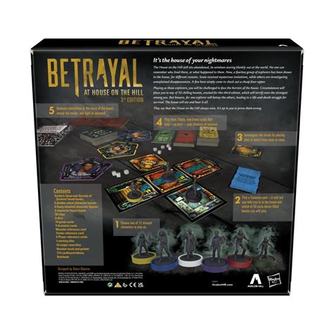 Avalon Hill Betrayal At House On The Hill 3rd Edition Cooperative Board