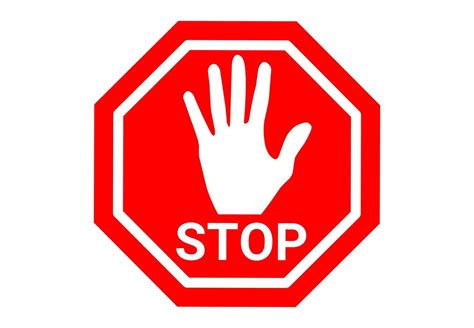 Hand Stop Sign 8132150 Vector Art At Vecteezy