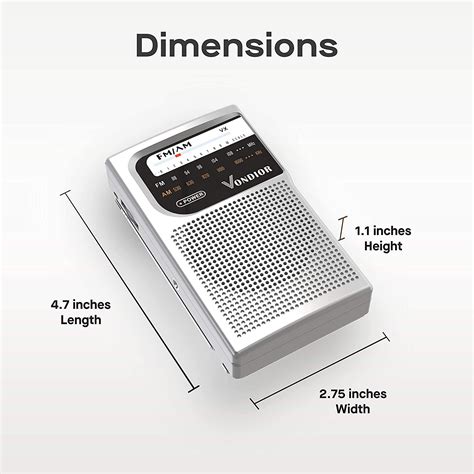 buy vondior am fm battery operated portable pocket radio best reception and longest lasting