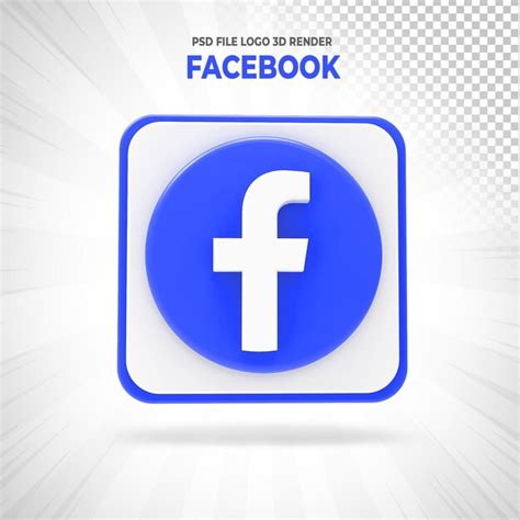 Premium Psd Facebook Logo Social Media Styles 3d Render