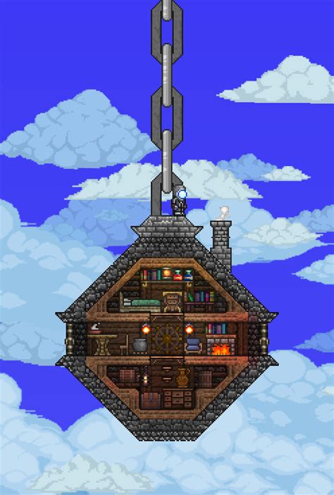 Building a house is one of the first things you'll do in terraria, and one of the most important steps so it's a good idea to start with the basics before moving on to some of the more extravagant terraria house designs. House Hanging In The Sky : Terraria | Terraria house ideas, Terrarium base, Terraria house design