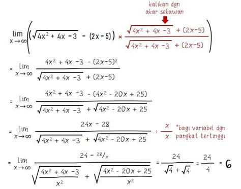 Sifat Limit Tak Hingga Fungsi Aljabar Trigonometri