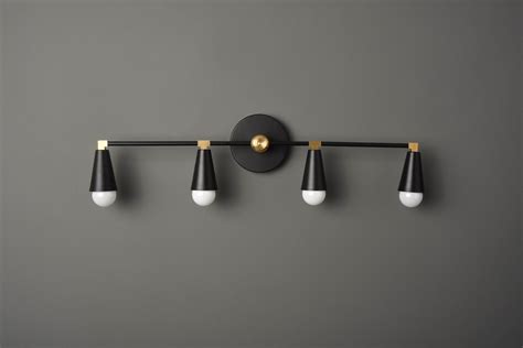 Industrial Wall Sconce Modern Wall Light Black And Brass Mid