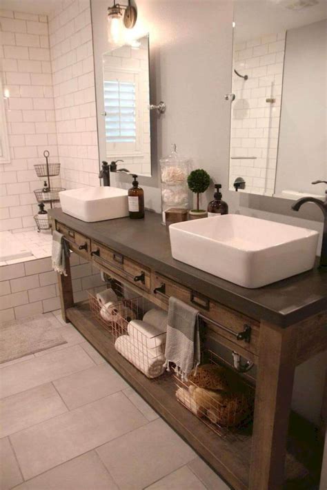 31 Impressive Diy Rustic Farmhouse Bathroom Vanity Ideas