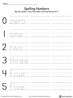 Count to five in greek. Early Childhood Writing Numbers Worksheets | MyTeachingStation.com