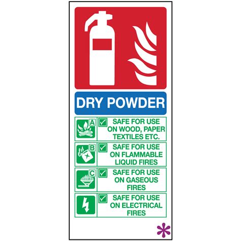 Dry Powder Fire Extinguisher Sign Fire Equipment Signs Safety Signs