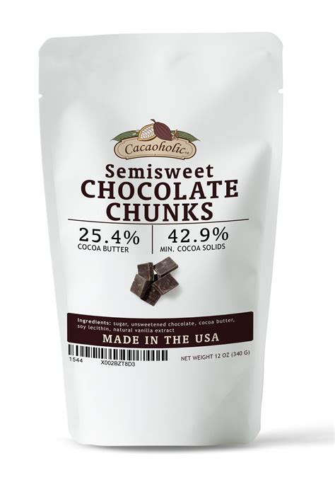 Semisweet Dark Chocolate Chunks Etsy
