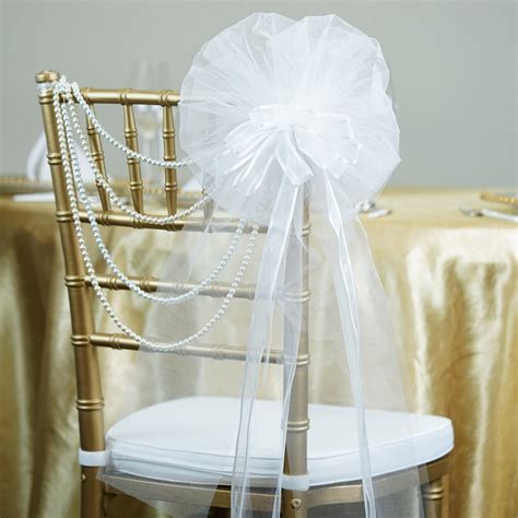 24 Satin Edged Organza Ribbon Pew Bows Wedding Chair Bows Pew Bows