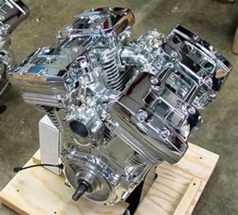 V Quad 4 Cylinder Motorcycle Engine 214ci Harley Based Air Cooled