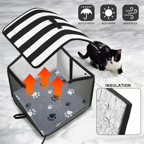 Cat House Outdoor Cat Bed Weatherproof Cat Shelter For Outdoor Cats