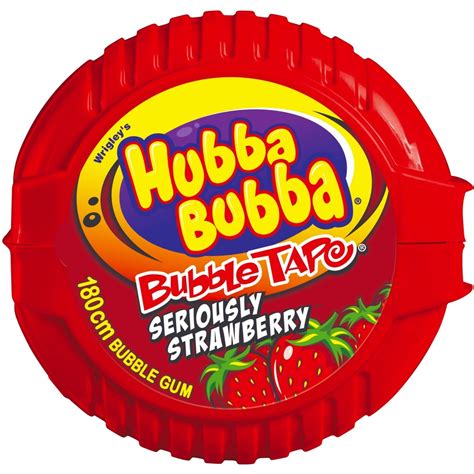 Hubba Bubba Seriously Strawberry Bubble Gum Tape 56g Big W