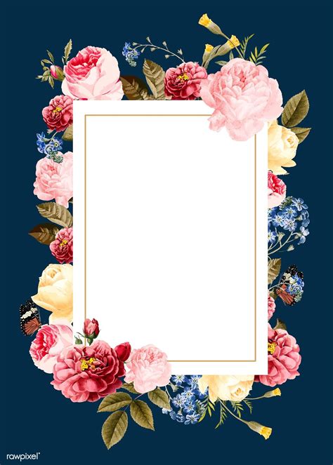 Sending electronic invitations for an engagement party is now within the bounds of good manners, along with easy rsvp tracking. Download premium vector of Blank floral frame card vector ...