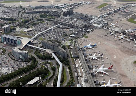 Aerial View Of Manchester Airport Uk Stock Photo Alamy