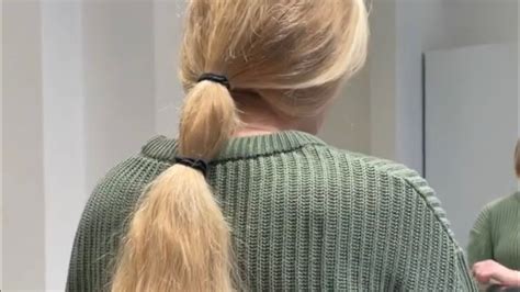 Beautiful Blonde Gets Her Hair Chopped Off To A Short Haircut Youtube