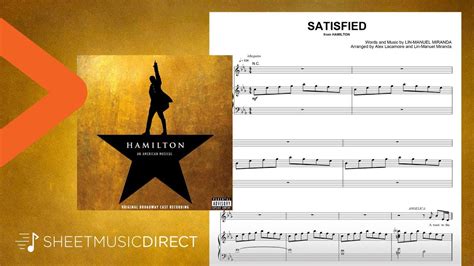 Satisfied Sheet Music From Hamilton Lin Manuel Miranda Piano
