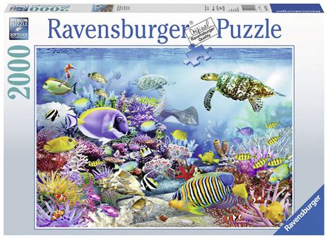 Jigsaw puzzle roll up storage mat table board game playing for up to 1500 pieces. Ravensburger Coral Reef Majesty 2000 Piece Jigsaw Puzzle ...