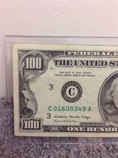 Hot 1981 Series A 100 Old Style Bill Serial C01600349a