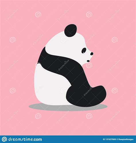Cute Wild Giant Panda Cartoon Illustration Stock Vector Illustration