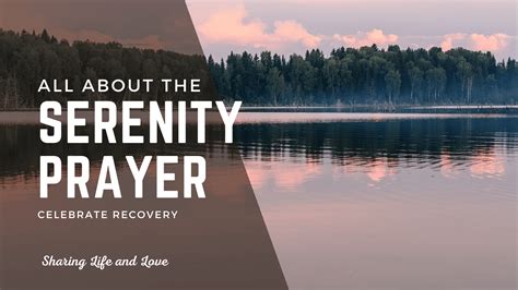 Celebrate Recovery Serenity Prayer All You Need To Know Sharing