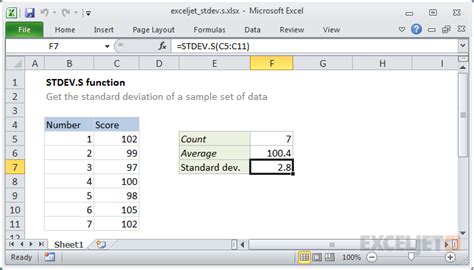 Thankfully, calculating the mean of a given set of numbers is quite simple in microsoft excel, and in this article, we will discuss how you can calculate the mean with ease now the range of data whose mean you want to calculate in excel ( b3:b12 as per the image shown above). How to use the Excel STDEV.S function | Exceljet