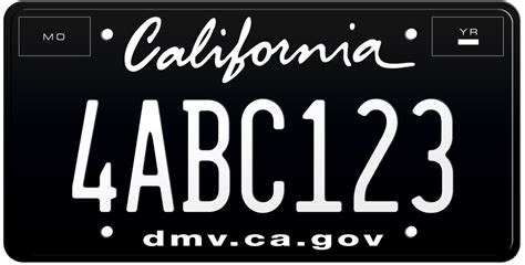 2011 2022 California License Plate Dmv Ca Gov Black With White Text