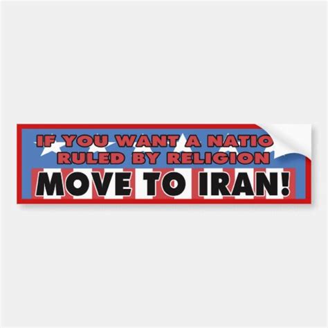 Move To Iran Bumper Sticker Zazzle