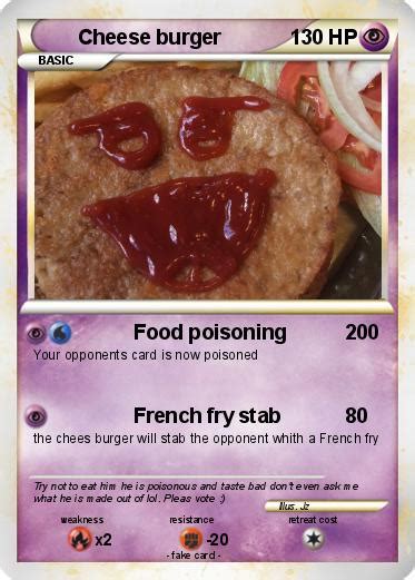 Pokémon Cheese Burger 26 26 Food Poisoning My Pokemon Card