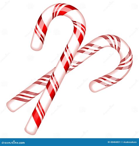 Vector Illustration Of Two Candy Cane Stock Vector Image 48484831