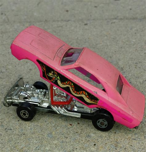 70s Matchbox Car Superfast No 70 Pink Dodge Dragster 1971 By Lesney