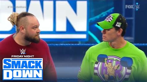 john cena accepts bray wyatt s wrestlemania 36 challenge friday night smackdown youtube